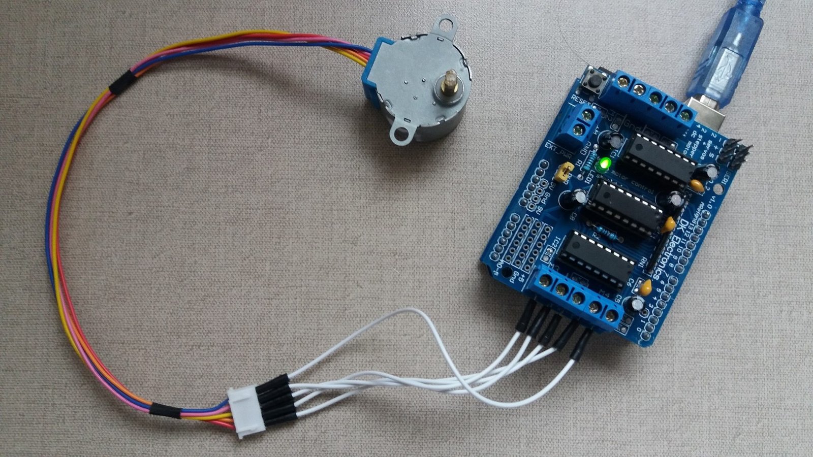 using stepper motor on H bridge shields