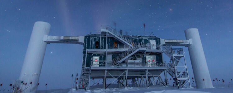 High energy antimatter particle in Antarctica