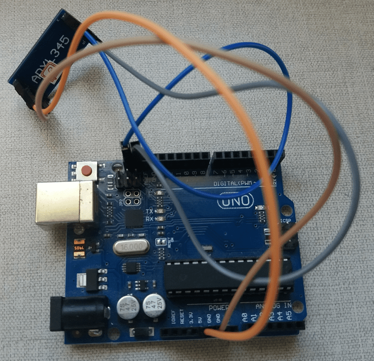 acelerômetro ligado ao Arduino