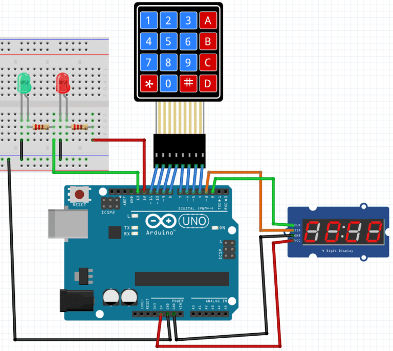 4 digits display TM1637 with Arduino - Electrical e-Library.com