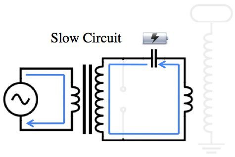 carregando o capacitor da bobina de Tesla