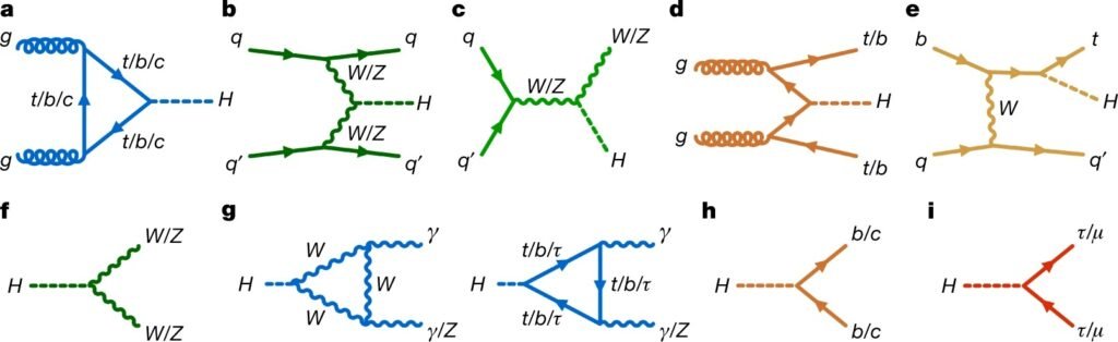 produção e decaimento do bóson de Higgs