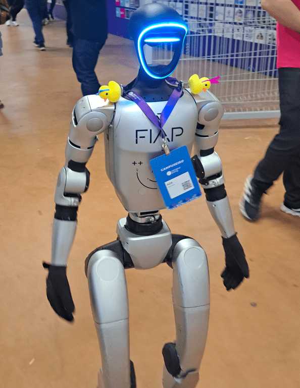 humanoid robot on campus party