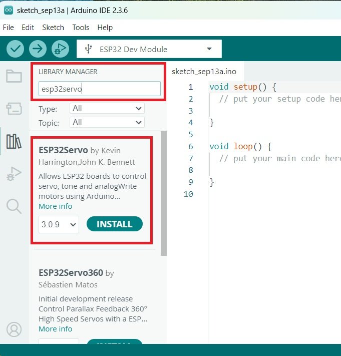 esp32 para servomotores