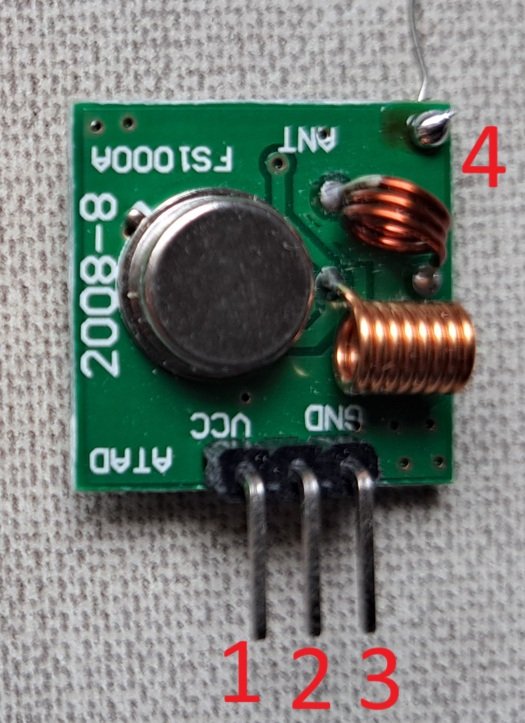 transmissor RF 433 MHz