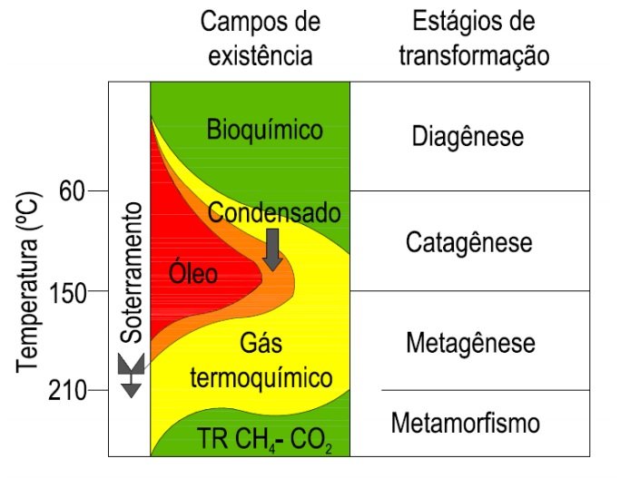 as etapas de formação do petróleo e gás